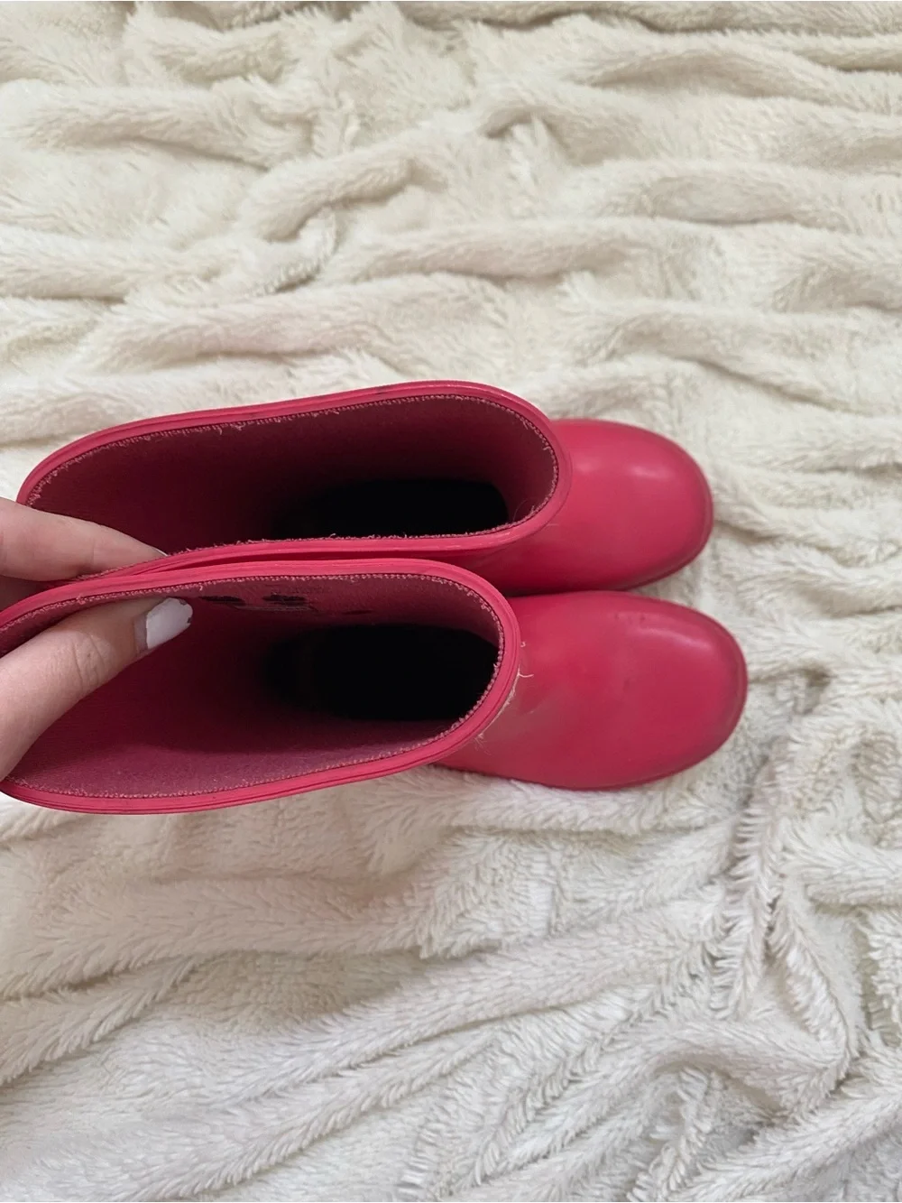 Hunter Original Kids First Classic Gloss rain boots pink Sz 10.5Y
